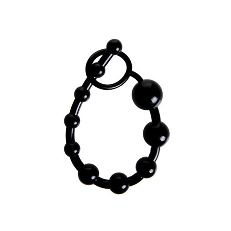 Bolas Anales con Anillo de Silicona Negras