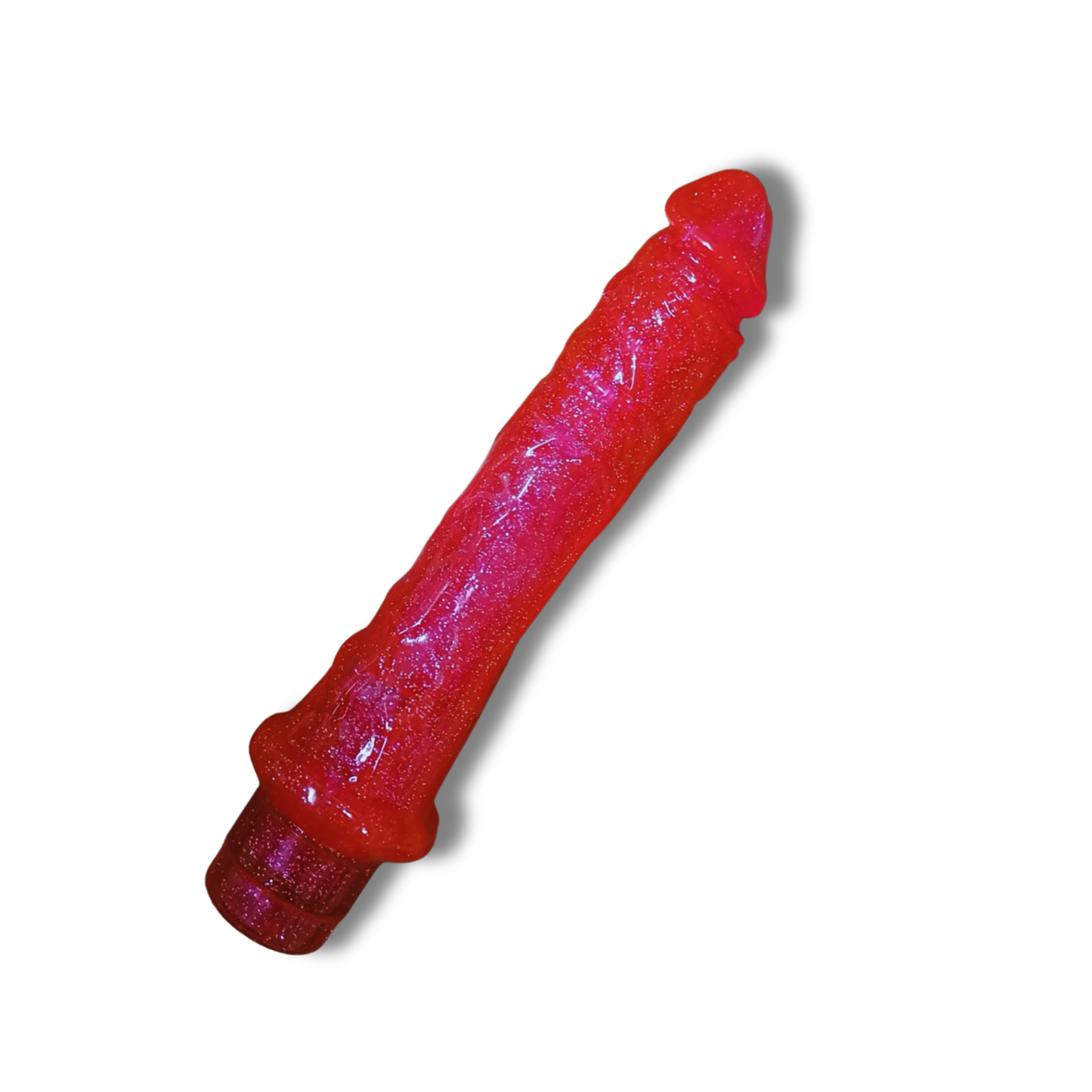 Dildo Vibrador Curvo Punto G Magic Speed Glitter 24.5 cm – Talla Grande
