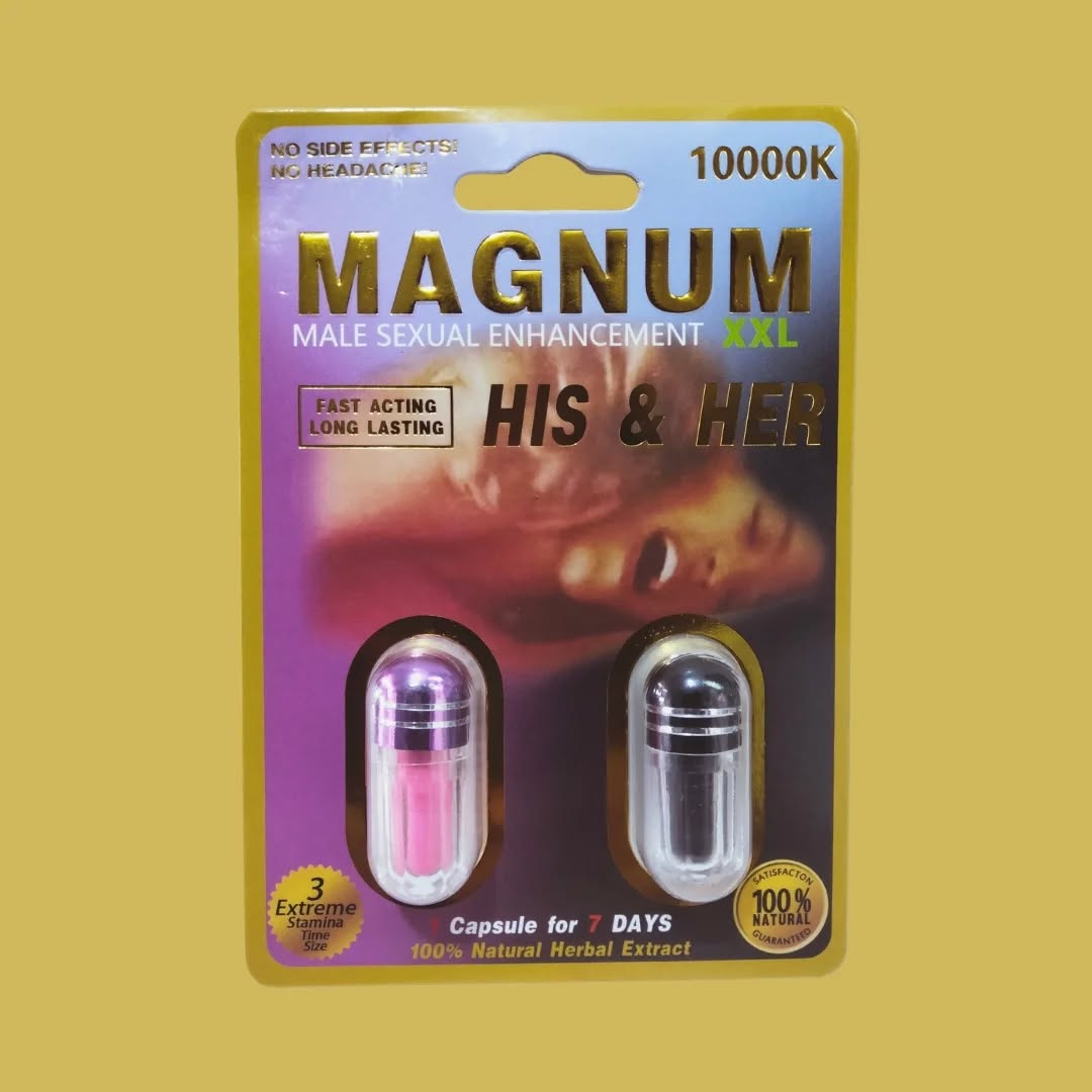 Magnum His & Her XXL | Cápsulas Potenciadoras para Él y Ella | Fórmula Herbal