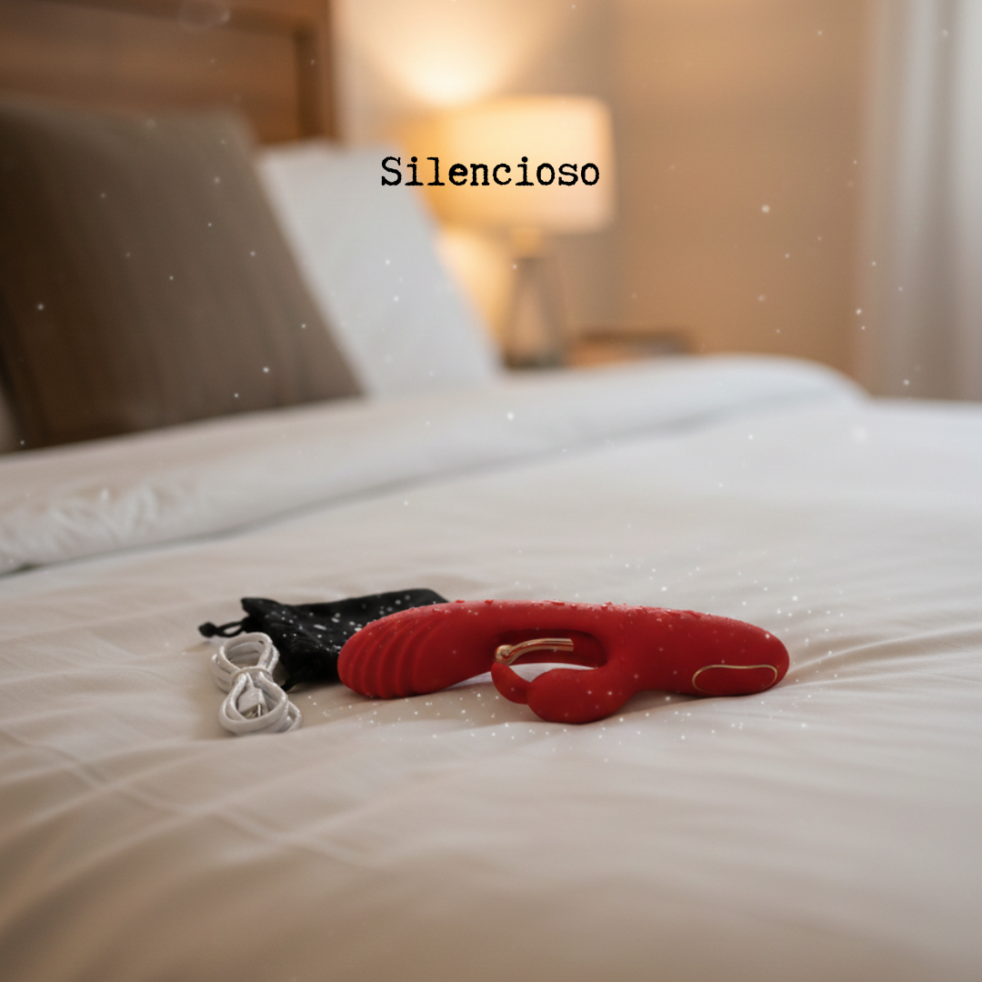 Vibrador Conejo Rabbit Red Pulse - Doble Estimulación Premium con 9 Modos