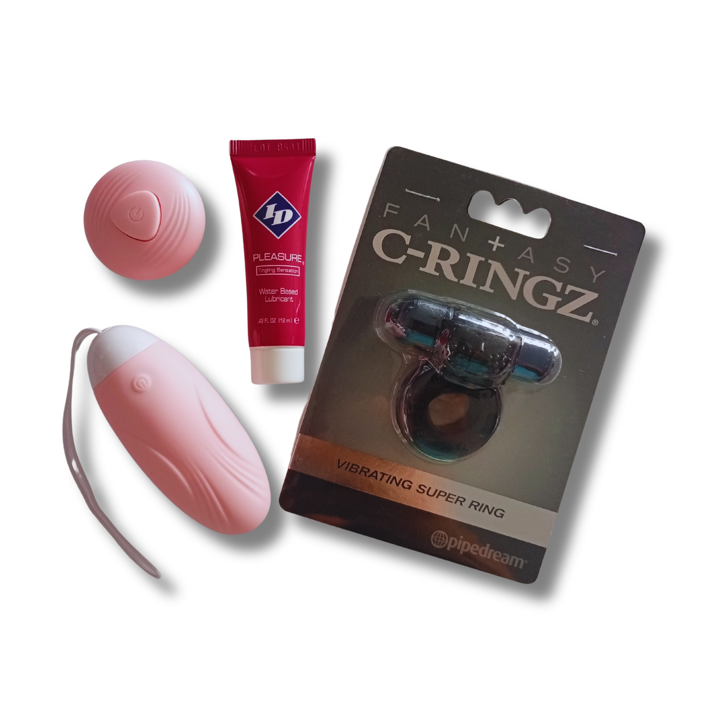 Kit Bala Vibradora Dual — Control Remoto + Anillo Vibrador + Lubricante ID