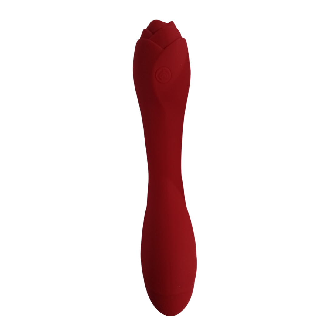 Masajeador Rosa flexible de silicona con carga USB y 12 modos