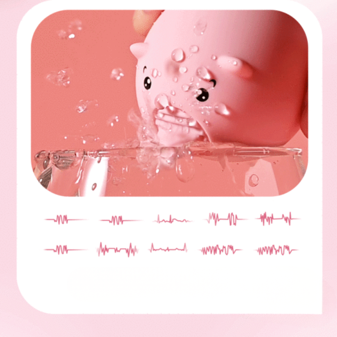Sweet Pig estimulador oral resistente al agua con 10 modos de vibracion