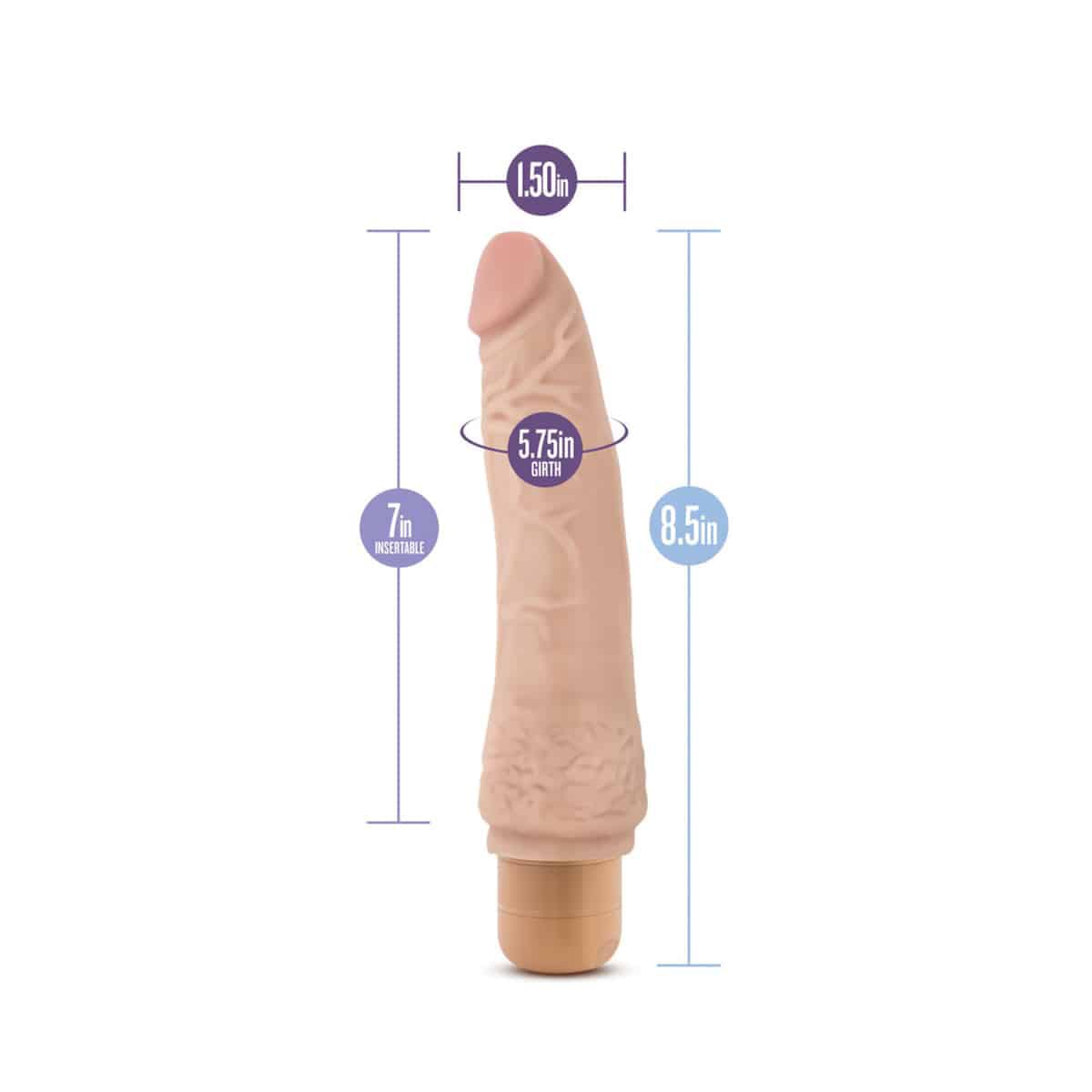 Dr. Skin Cock Vibe 7 - Vibrador Realista 8.5 Pulgadas