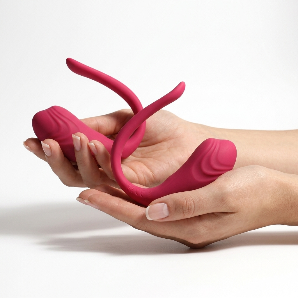 Bala Vibradora Tipo Ballenita con Cola Flexible – Silicona Premium Recargable