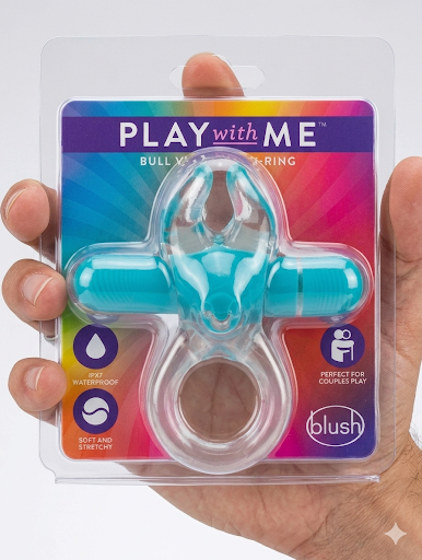 Play with Me Bull Vibrating C-Ring - Blush