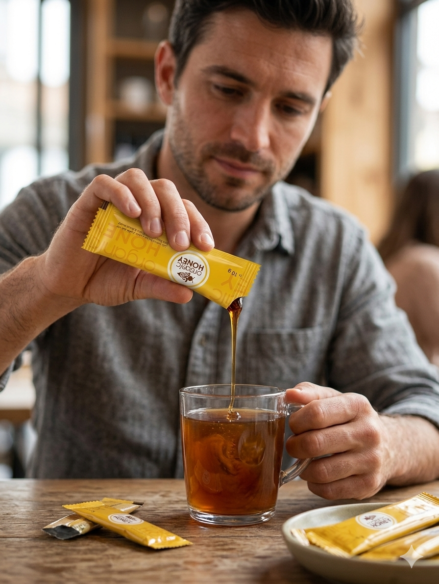 Organic Honey - Miel con Jalea Real, Polen y Ginseng 10 g