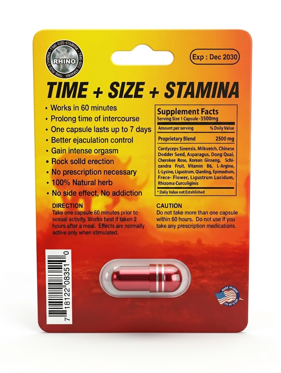 Rhino 11 51000K - Suplemento Natural de Resistencia y Vitalidad