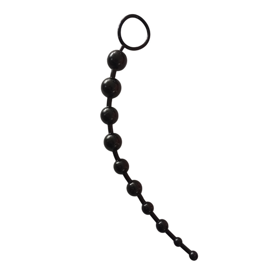 Bolas Anales con Anillo de Silicona Negras