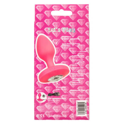 Plug recargable USB Cheeky Gems mediano rosa | CalExotics