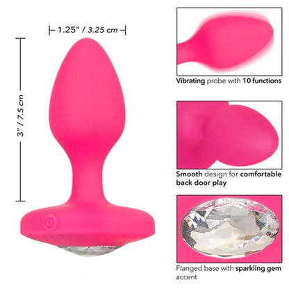 Plug recargable USB Cheeky Gems mediano rosa | CalExotics