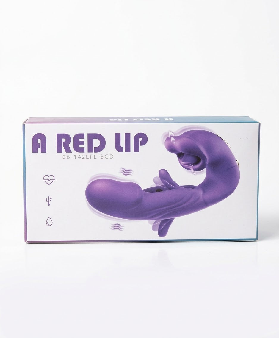 A RED LIP | Masajeador recargable de silicona waterproof