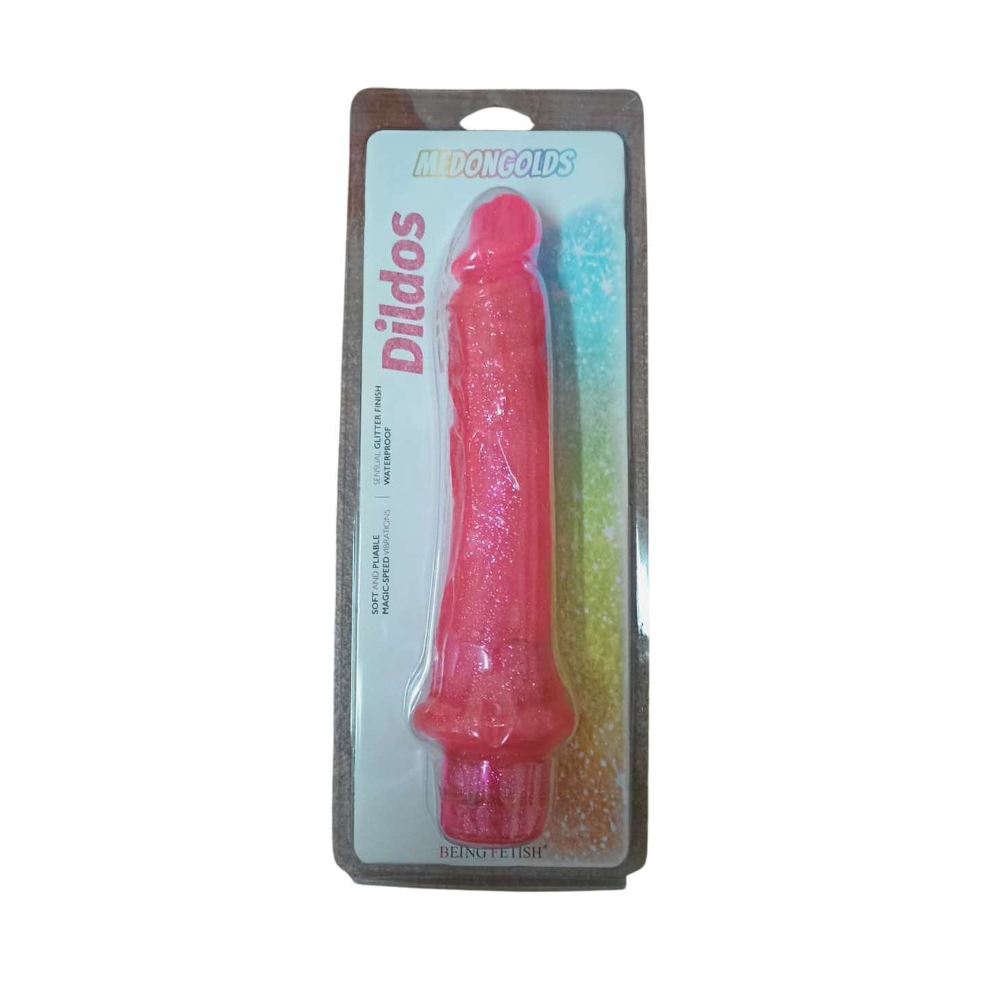 Dildo Vibrador Curvo Punto G Magic Speed Glitter 24.5 cm – Talla Grande