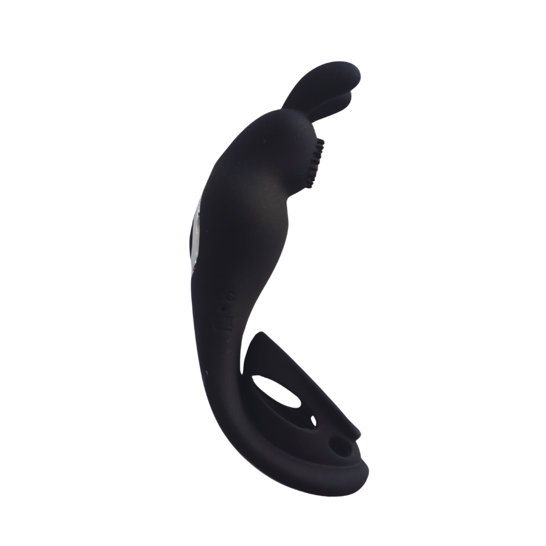 Anillo vibrador recargable Rabbit con control remoto y 10 modos