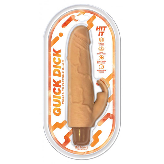 Quick Dick – Vibrador Realista con Estimulador de Clítoris Multivelocidad