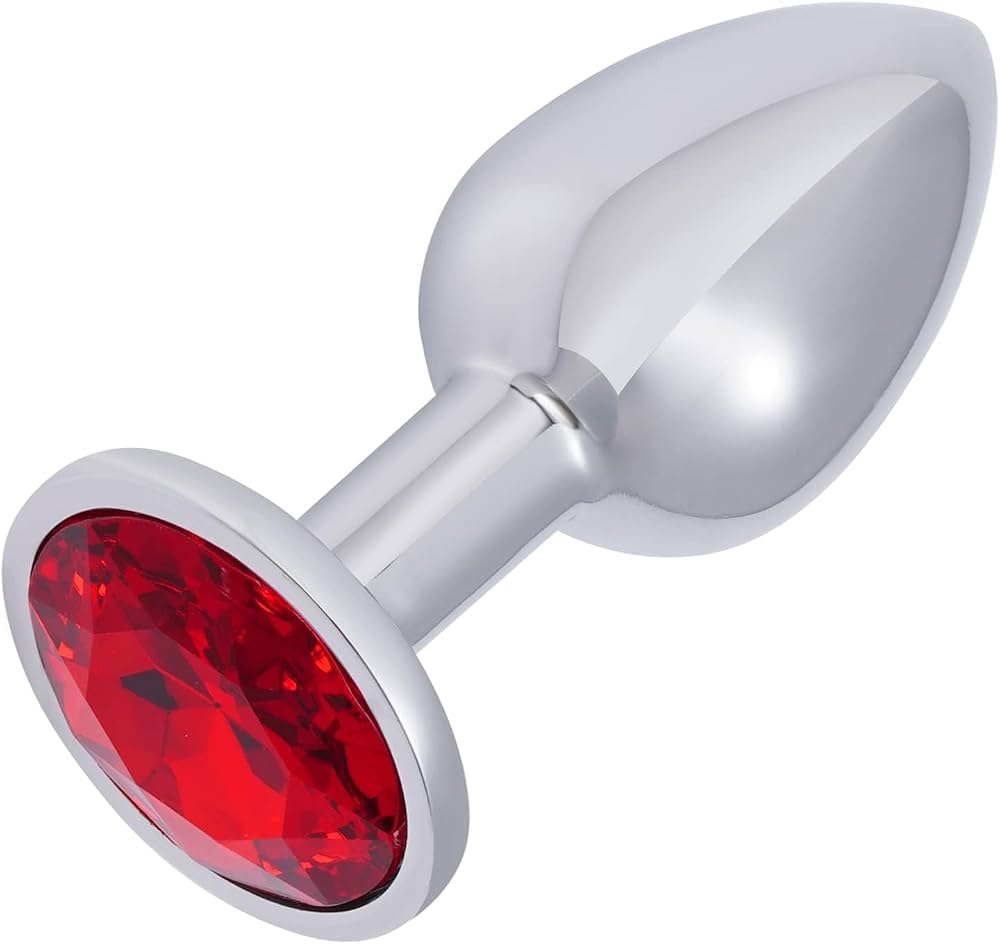 Plug Anal de Metal con Perla de Cristal
