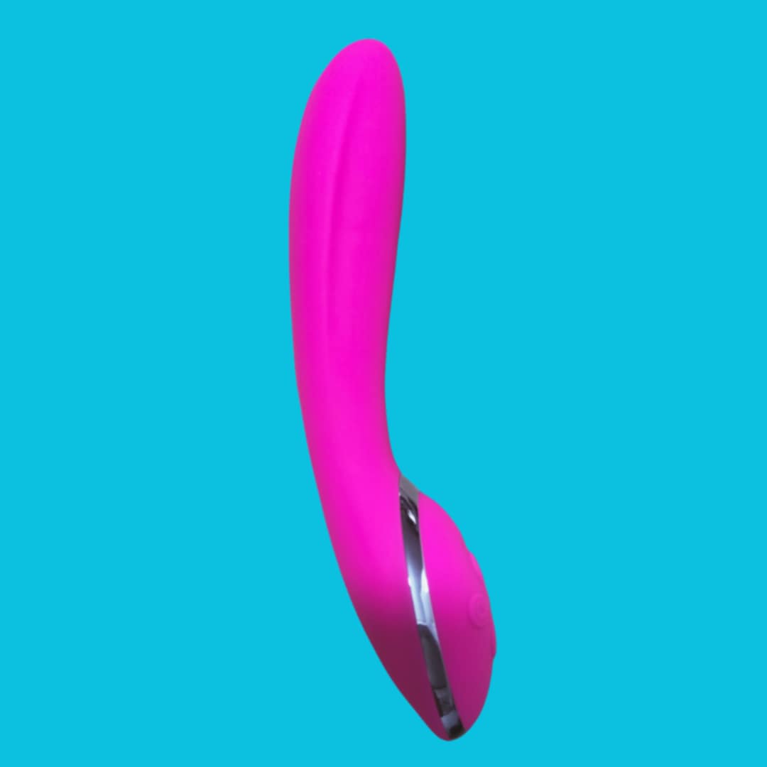 Vibrador Banana Silicona Premium 27 Funciones – Discreto Recargable USB Rosa y Morado