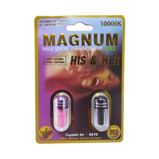 Magnum His & Her XXL | Cápsulas Potenciadoras para Él y Ella | Fórmula Herbal