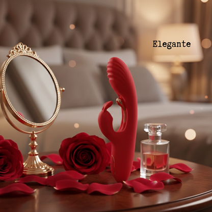 Vibrador Conejo Rabbit Red Pulse - Doble Estimulación Premium con 9 Modos