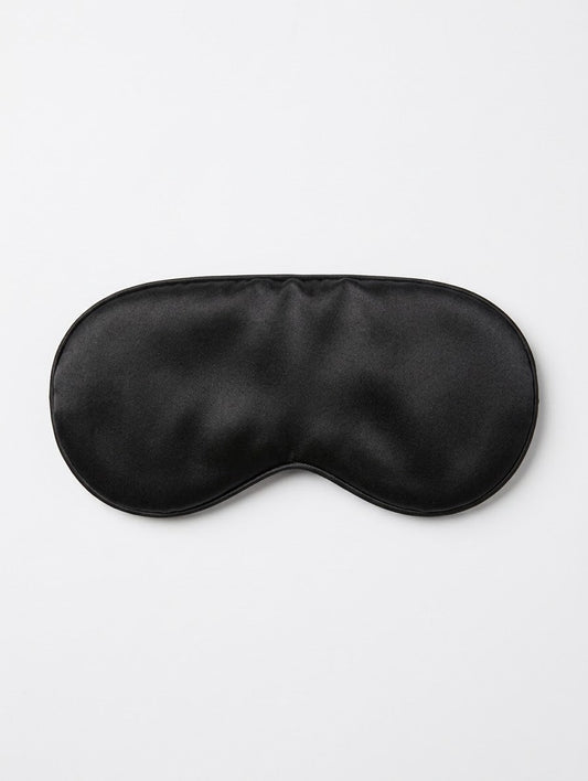 Antifaz para Dormir de Seda Negro - Unisex