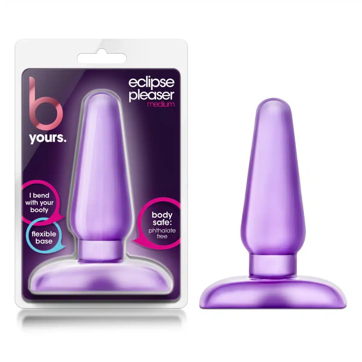 Dilatador de silicona premium mediano Eclipse Pleaser morado