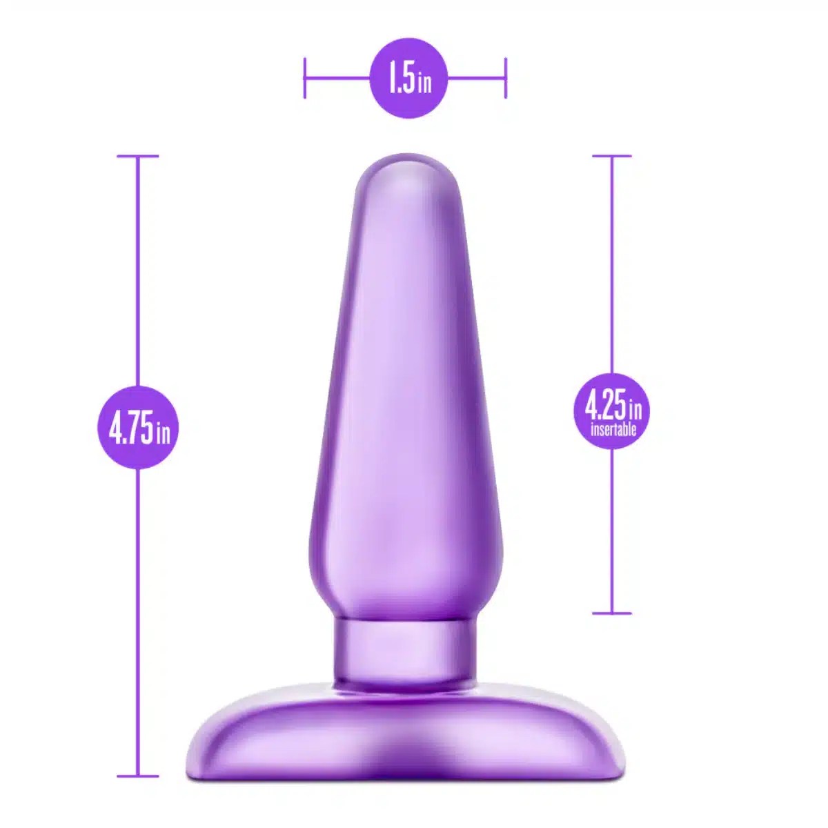 Dilatador de silicona premium mediano Eclipse Pleaser morado