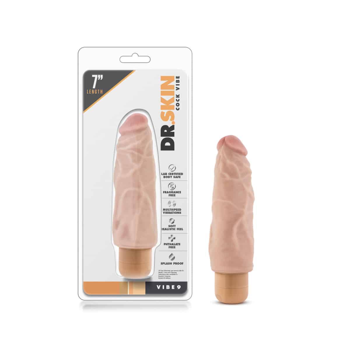 Blush Dr. Skin - Vibrador Realista 7 Pulgadas con Vibracion