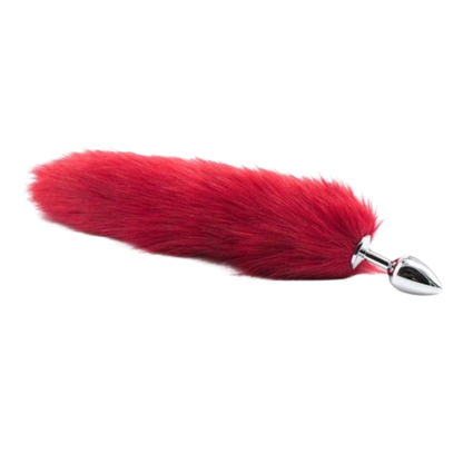 Plug Anal Metálico con Cola de Zorro – Juegos de Rol 7cm Insertable 4cm Termosensible