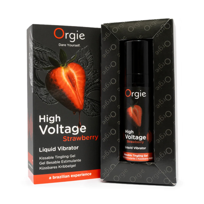 Orgie High Voltage Strawberry - Gel Estimulante Besable con Efecto Vibrador