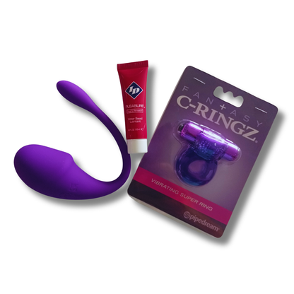 Kit Vibrador Doble App — Control Bluetooth + Anillo Vibrador + Lubricante ID