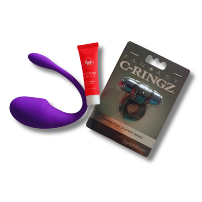 Kit Vibrador Doble App — Control Bluetooth + Anillo Vibrador + Lubricante ID