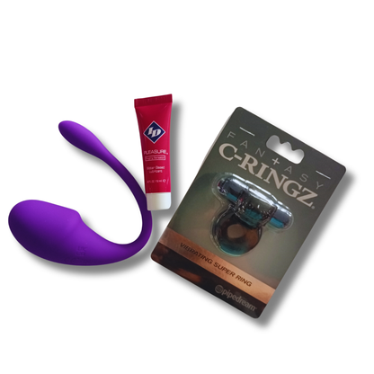 Kit Vibrador Doble App — Control Bluetooth + Anillo Vibrador + Lubricante ID