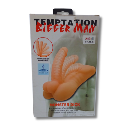Temptation Bigger Man - Masturbador Doble con Diseño Vertebral