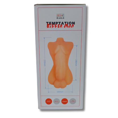 Temptation Bigger Man - Masturbador Doble con Diseño Vertebral