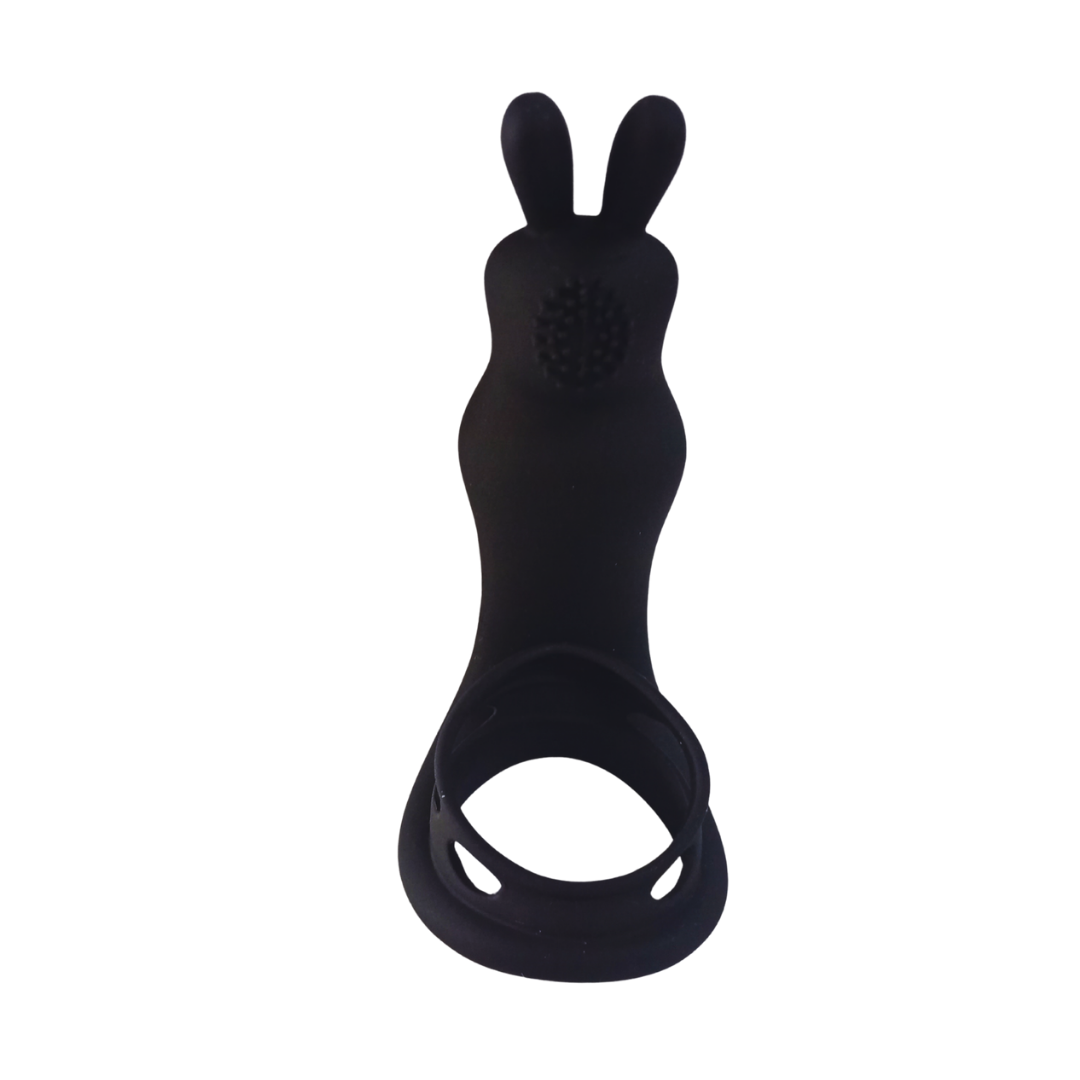 Anillo vibrador recargable Rabbit con control remoto y 10 modos