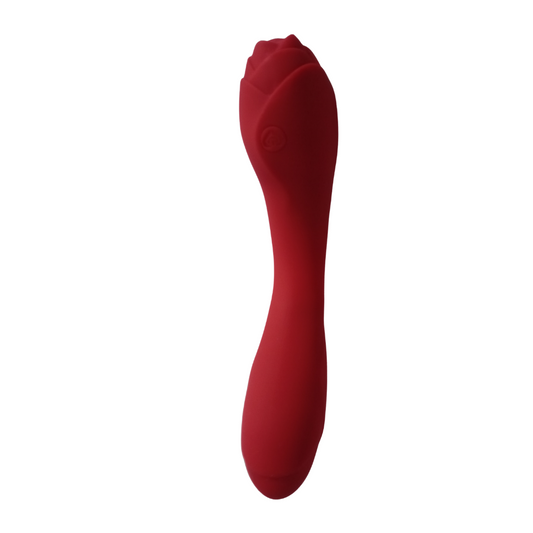 Masajeador Rosa flexible de silicona con carga USB y 12 modos
