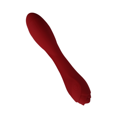 Masajeador Rosa flexible de silicona con carga USB y 12 modos