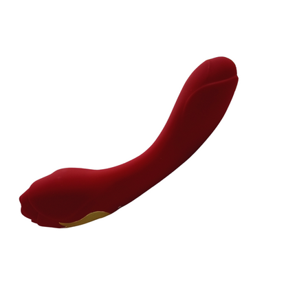 Masajeador Rosa flexible de silicona con carga USB y 12 modos