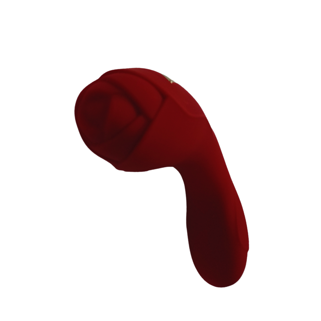 Masajeador Rosa flexible de silicona con carga USB y 12 modos