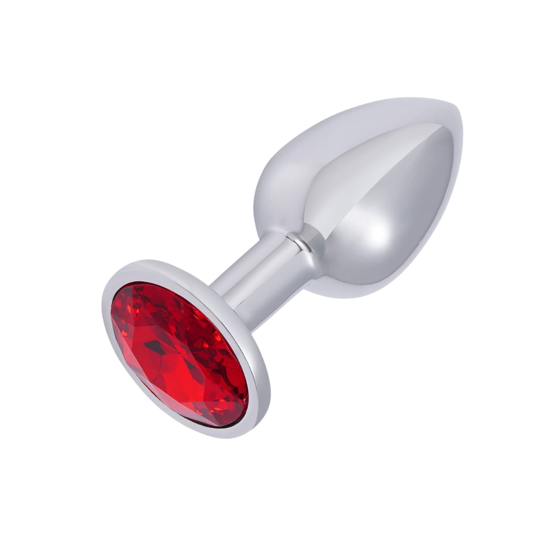 Plug Anal de Metal con Perla de Cristal
