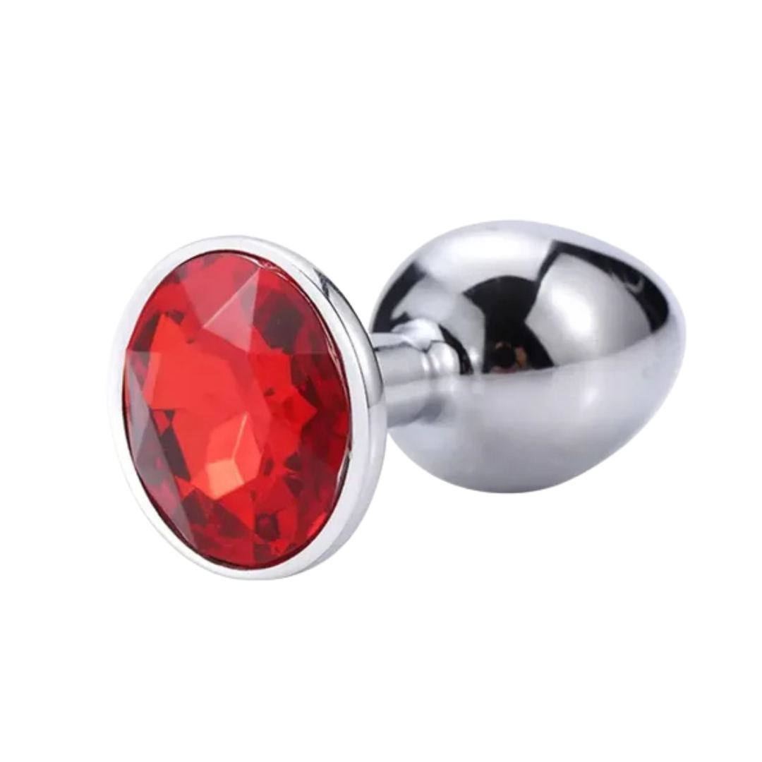 Plug Anal de Metal con Perla de Cristal