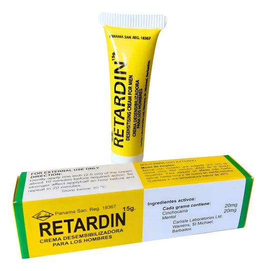 Retardin – Crema Desensibilizadora para Hombres 15g – Retarda la Eyaculación