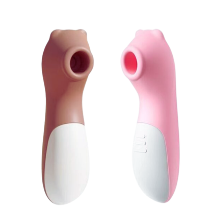 Succionador de silicona rosa - vista lateral con detalle del cabezal de succión