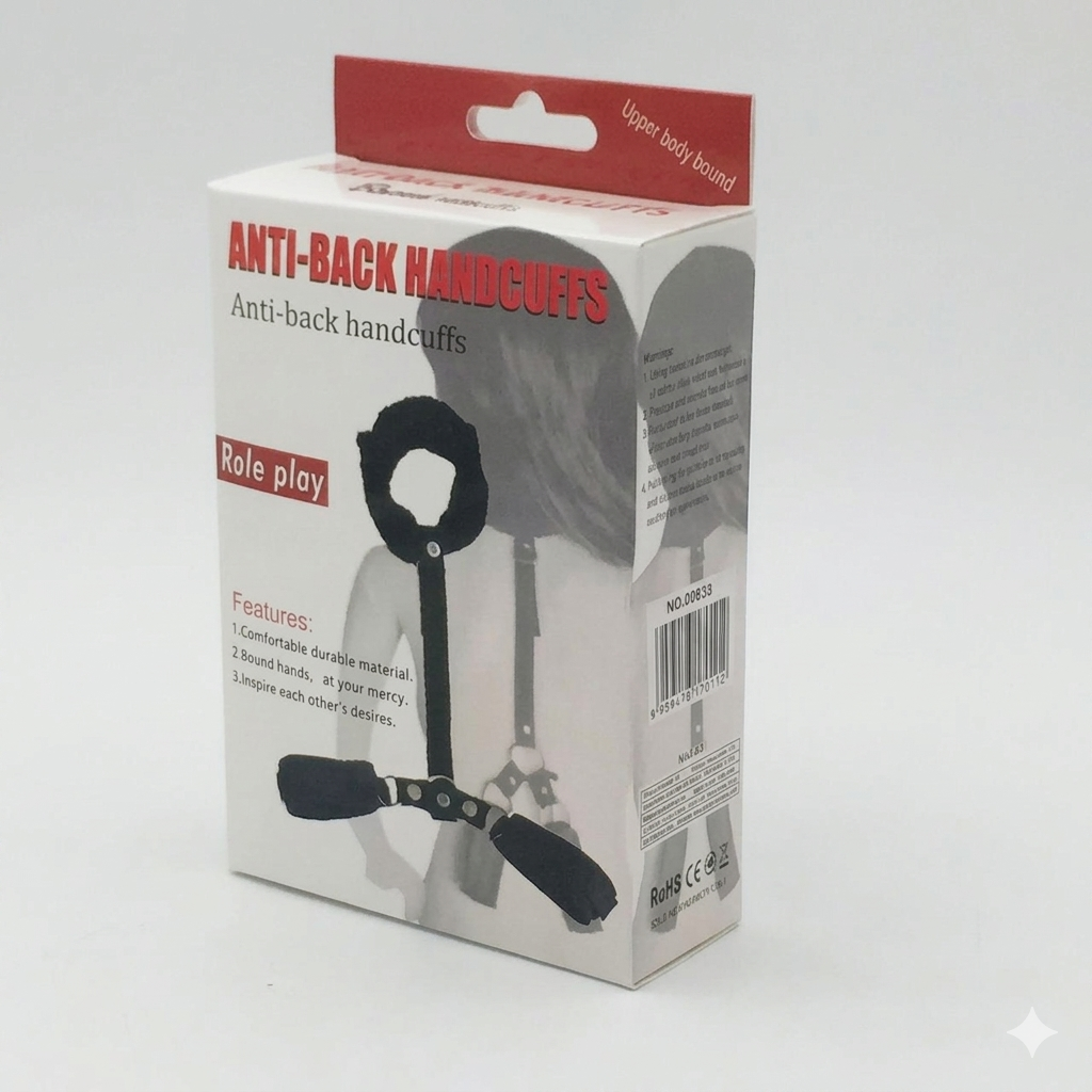 Esposas Anti-Back BDSM con Collar – Restricción de Manos a Cuello Role Play