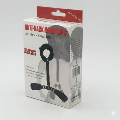 Esposas Anti-Back BDSM con Collar – Restricción de Manos a Cuello Role Play