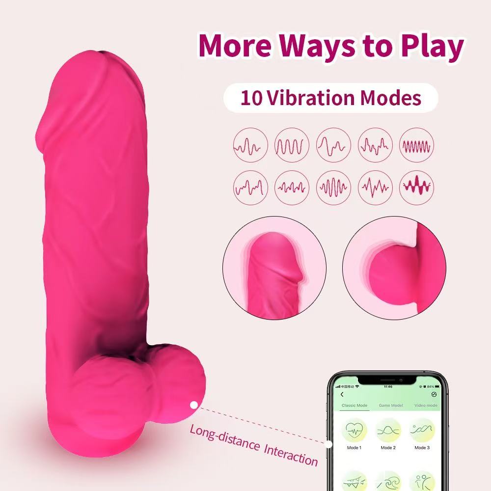 MicroReal Sync Mini Vibrador con App Bluetooth 10 cm Rosa