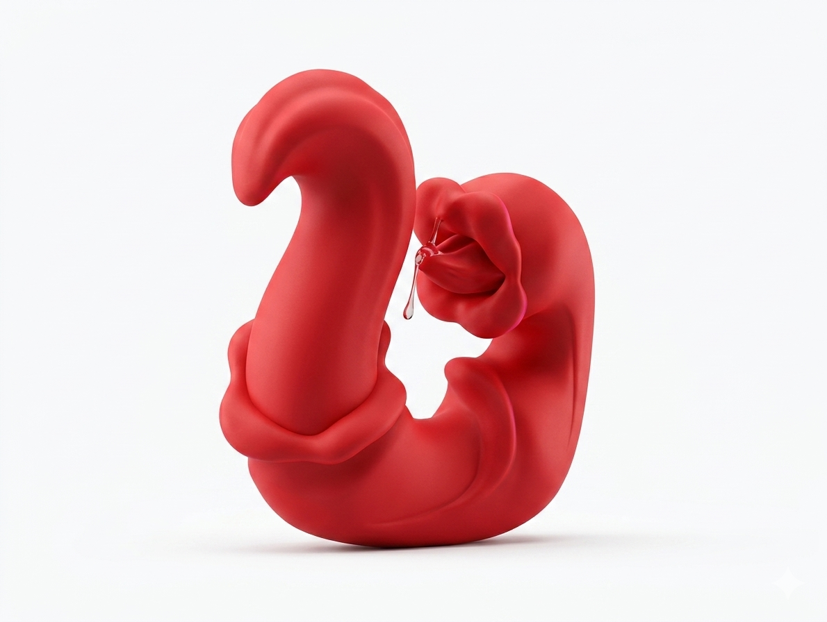 Medusa Vibrador Oral Realista con Lengua y Boca