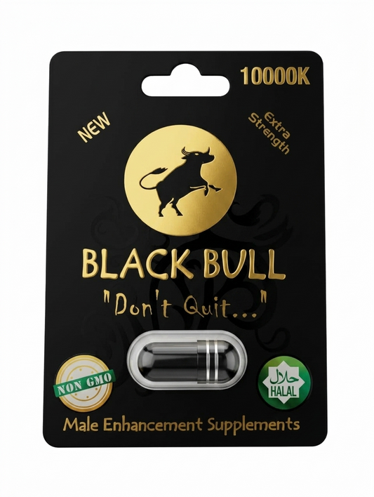 Black Bull 10000K Extra Strength - Suplemento Masculino Sin OMG