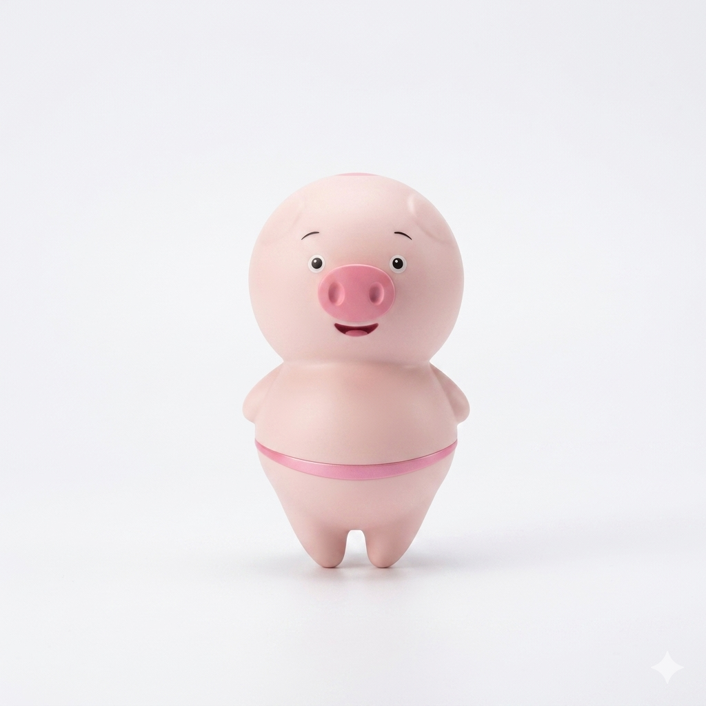 Cerdito Estimulador Oral – Recargable, Silicona Médica, 6 Modos de Vibración