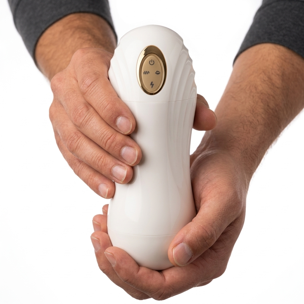 Masturbador Masculino Recargable con Audífonos y Estimulador USB